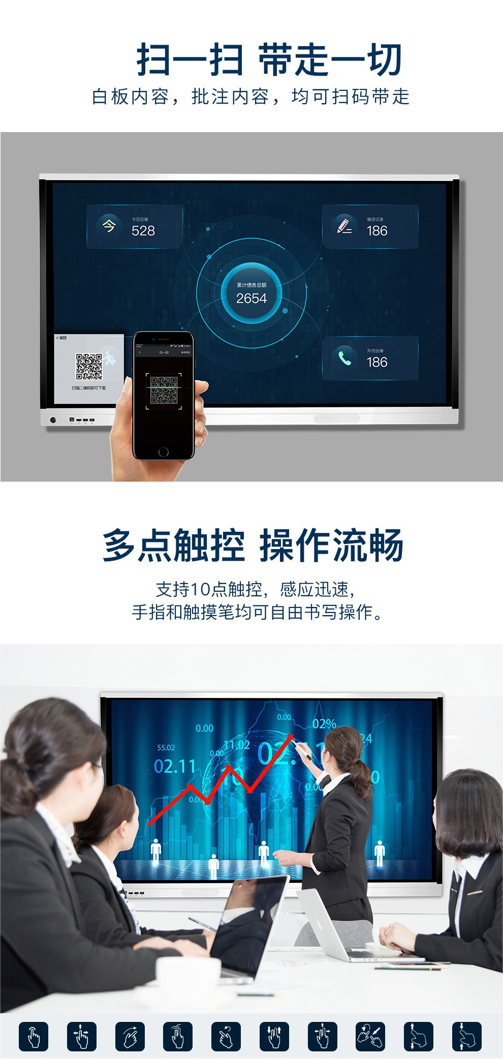 75寸商用交互大屏平板详情3